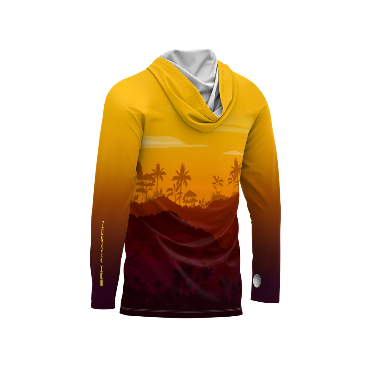 Camisa FusionX Brk Por do Sol Mata Clara com Capuz e Proteção UV50+ - Brk Fishing