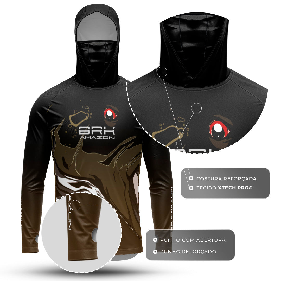 Camisa FusionX Brk Big Tucuna com Capuz e Proteção UV50+ - Brk Fishing