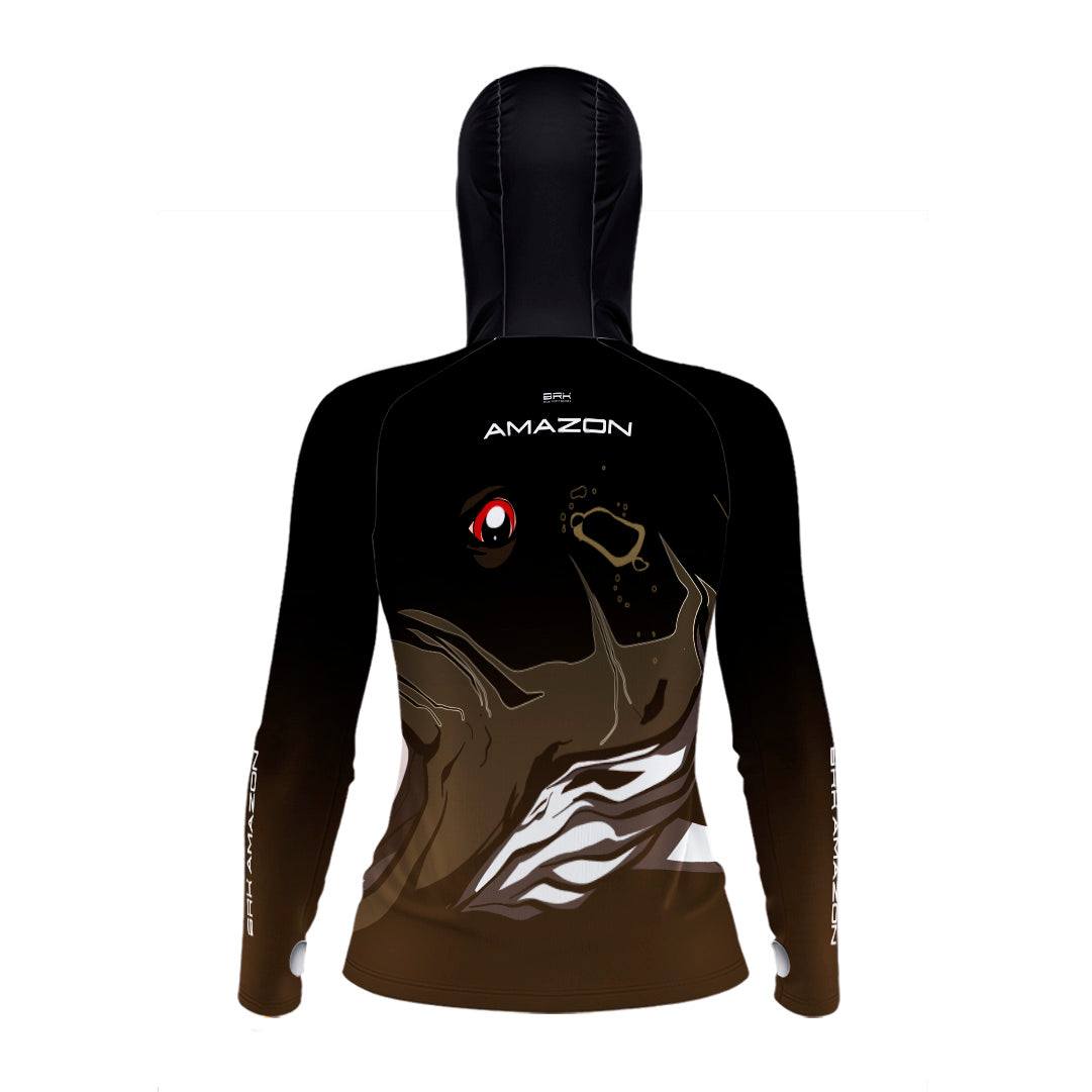 Camisa FusionX Brk Feminina Big Tucuna com Capuz e Proteção UV50+ - Brk Fishing