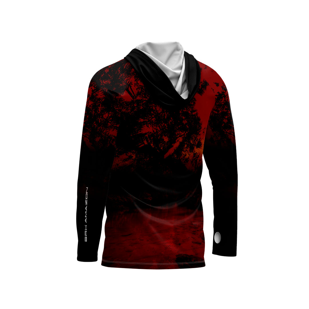 Camisa FusionX Brk Rio Vermelho com Capuz e Proteção UV50+ - Brk Fishing