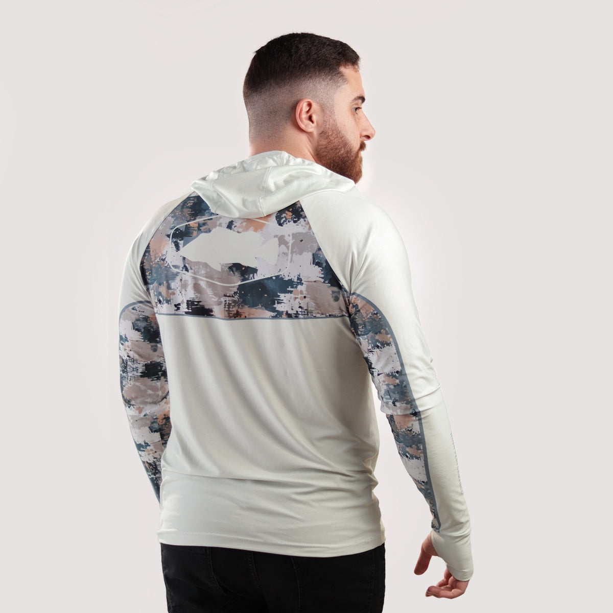 Camisa de Pesca Brk com Capuz Hybrid Camuflagem Fishing com Proteção Solar UV50+ - Brk Fishing