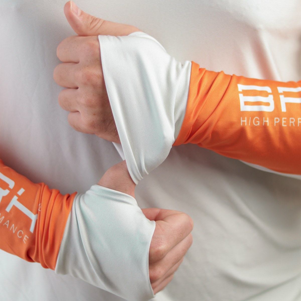 Camisa de Pesca Brk com Capuz Hybrid Laranja com Proteção Solar UV50+ - Brk Fishing