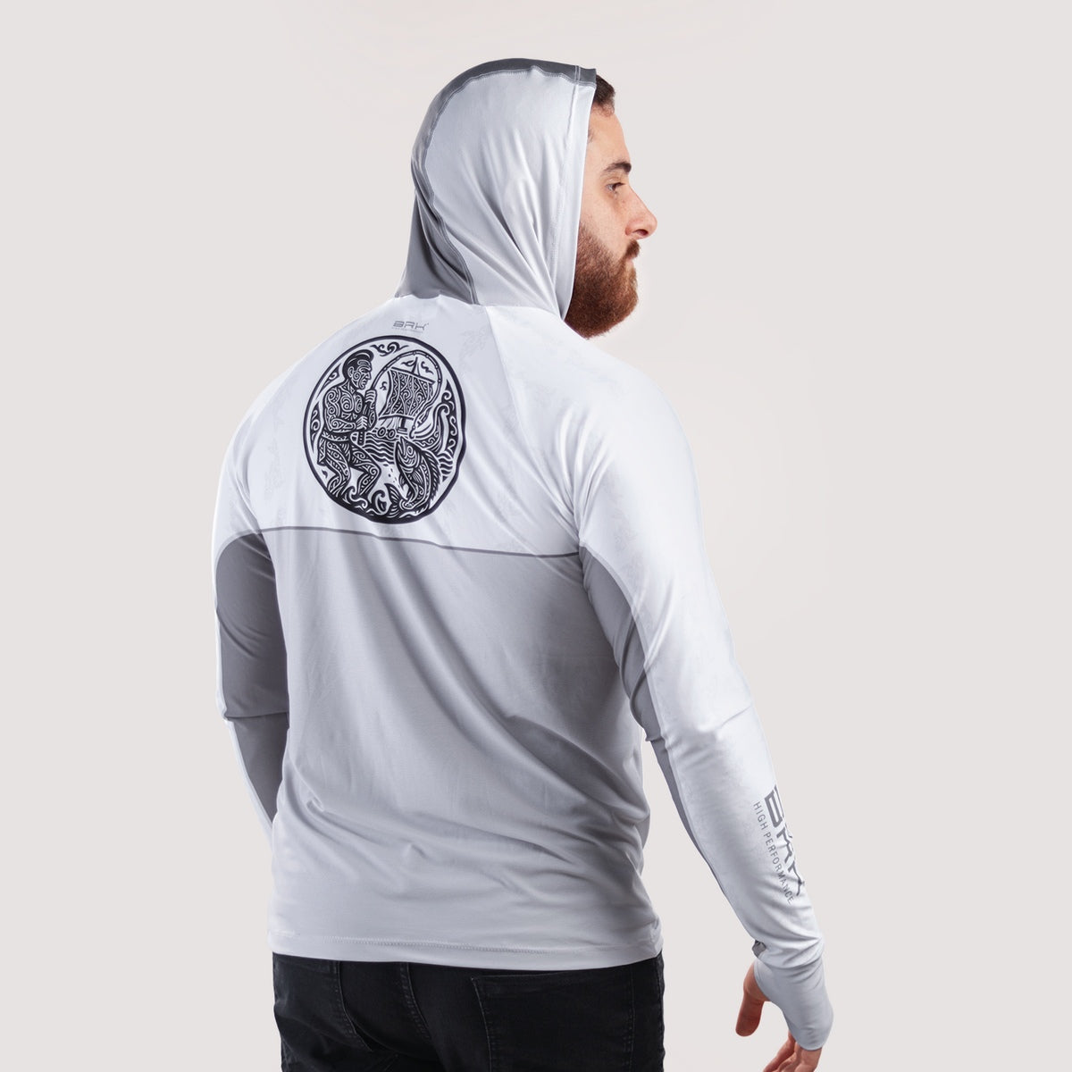 Camisa de Pesca Brk com Capuz Hybrid Maori Vicking com Proteção Solar UV50+ - Brk Fishing