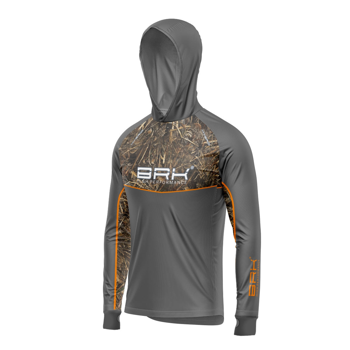 Camisa de Pesca Brk com Capuz Hybrid Real Tree Fishing com Proteção Solar UV50+ - Brk Fishing