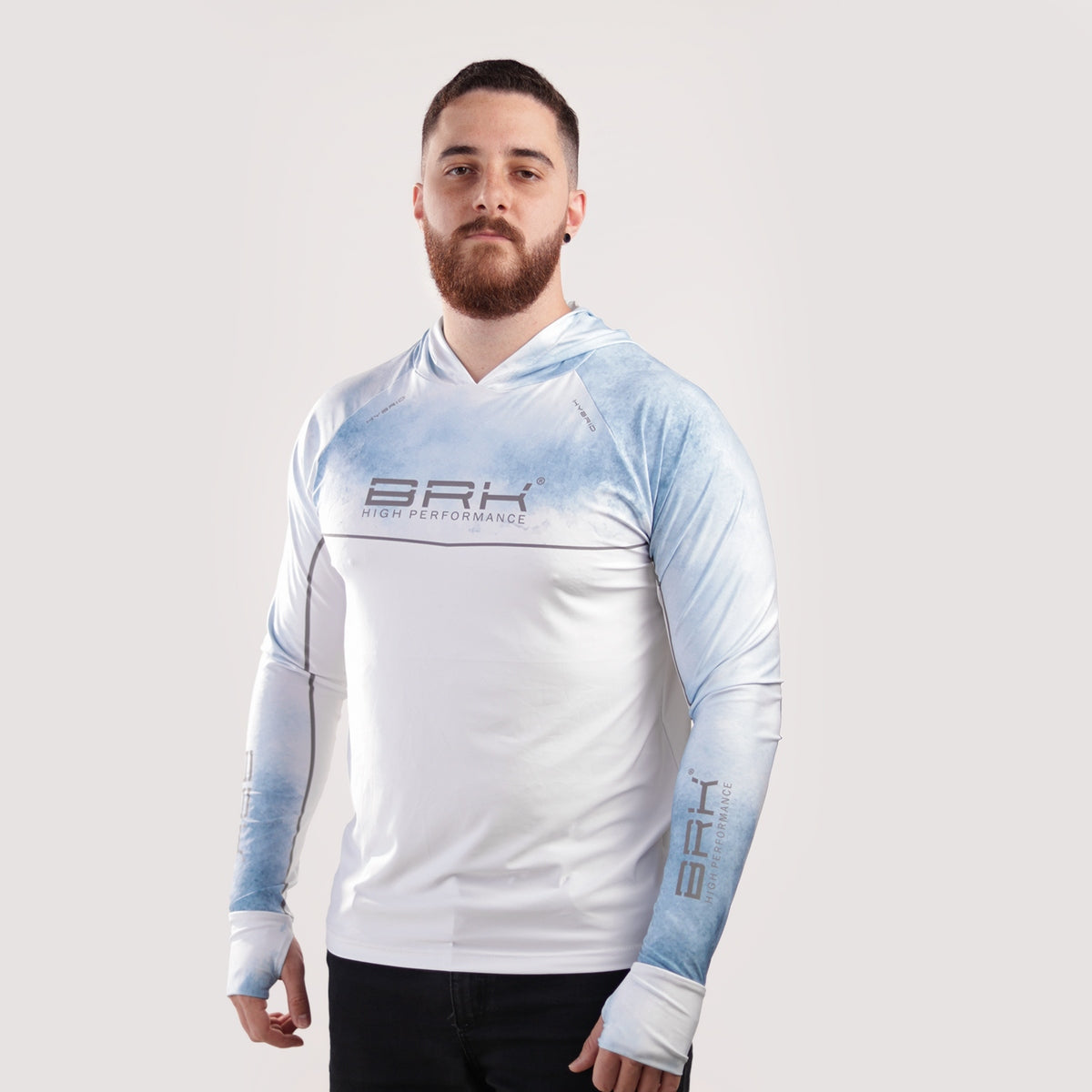 Camisa de Pesca Brk com Capuz Hybrid Snow com Proteção Solar UV50+ - Brk Fishing