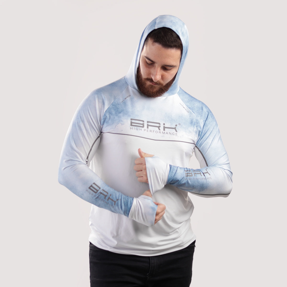 Camisa de Pesca Brk com Capuz Hybrid Snow com Proteção Solar UV50+ - Brk Fishing