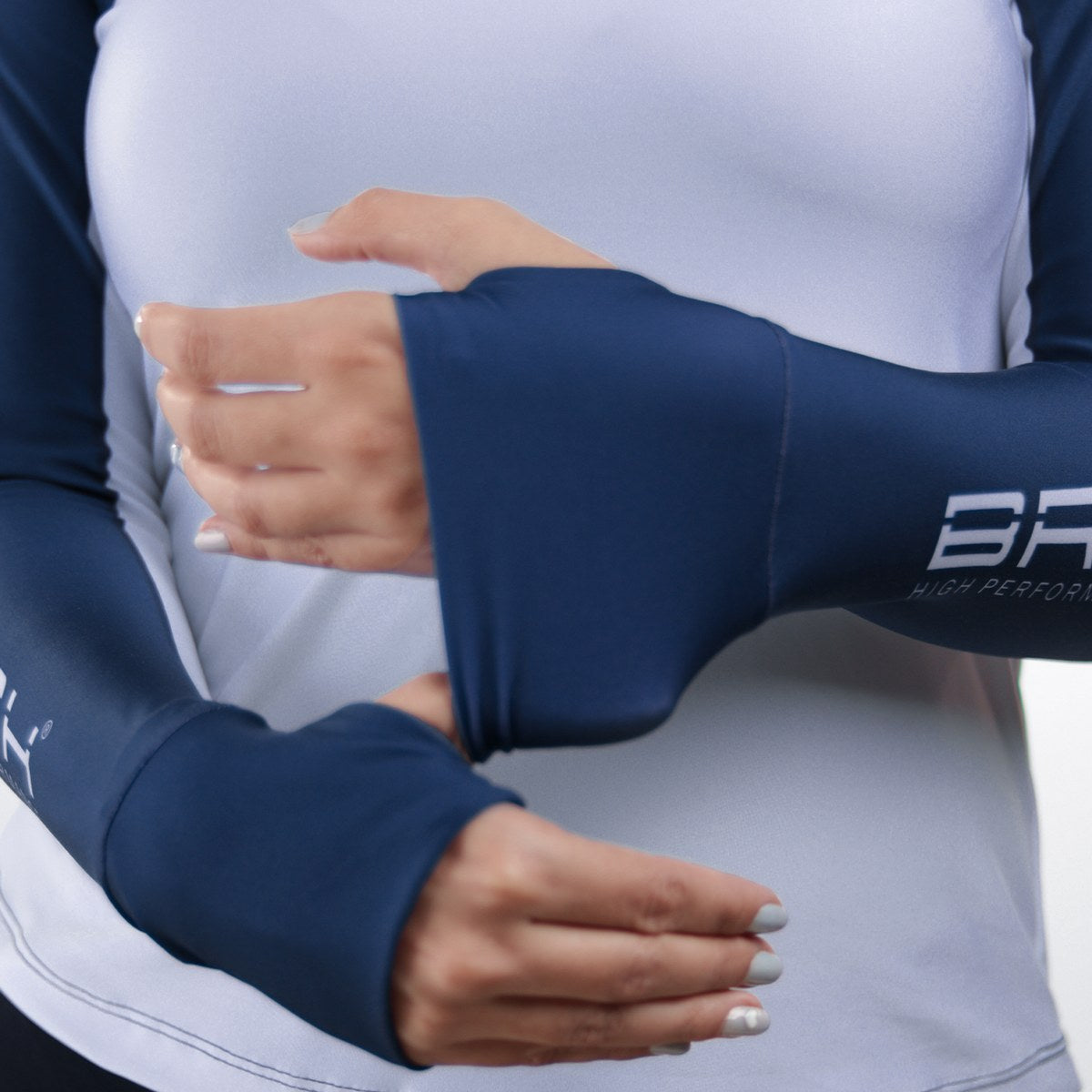 Camisa de Pesca Feminina Brk com Capuz Hybrid Blue Fishing com Proteção Solar UV50+ - Brk Fishing