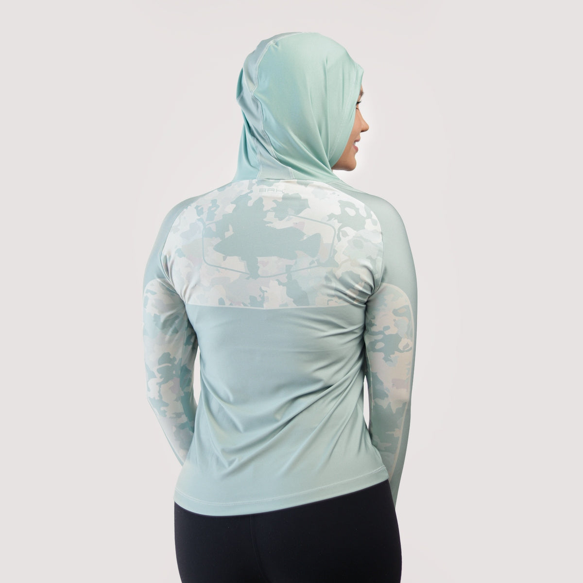 Camisa de Pesca Feminina Brk com Capuz Hybrid Camu Selva com Proteção Solar UV50+ - Brk Fishing