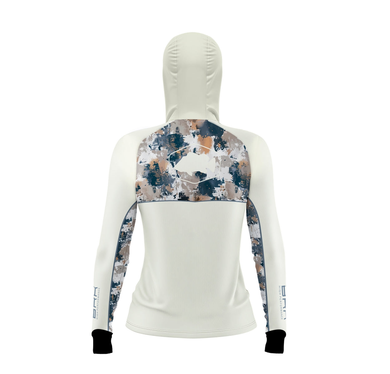 Camisa de Pesca Feminina Brk com Capuz Hybrid Camuflagem Fishing com Proteção Solar UV50+ - Brk Fishing