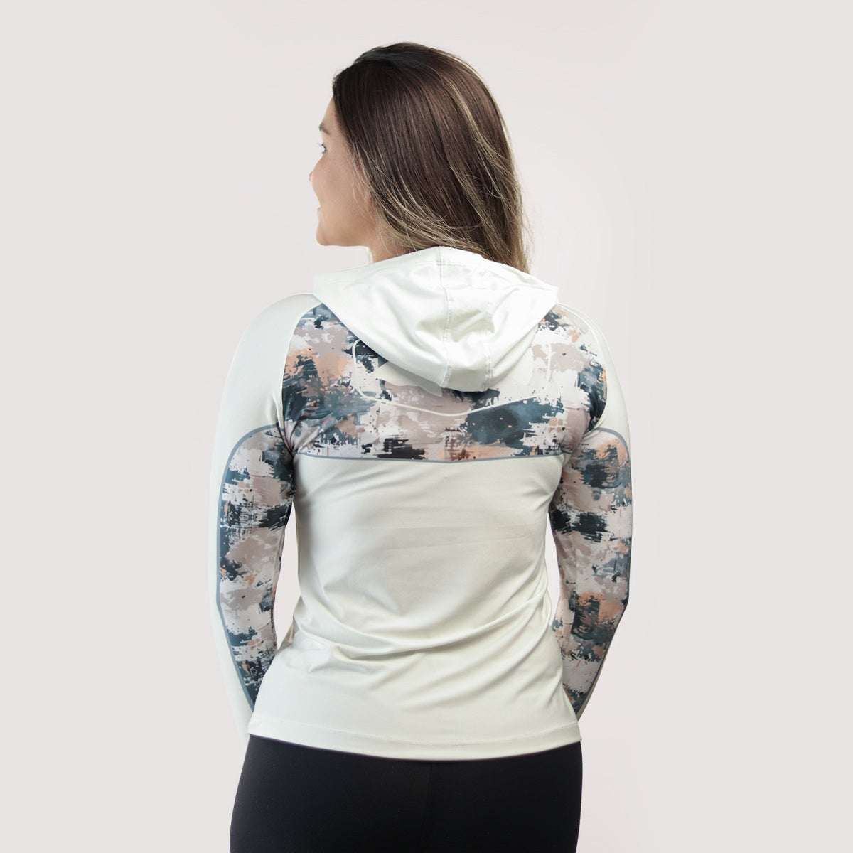 Camisa de Pesca Feminina Brk com Capuz Hybrid Camuflagem Fishing com Proteção Solar UV50+ - Brk Fishing