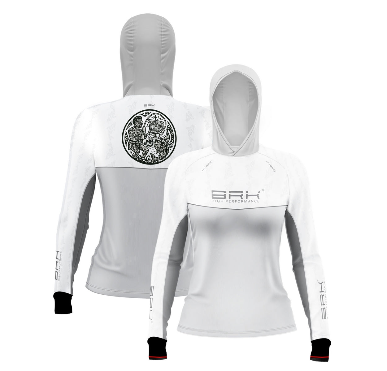 Camisa de Pesca Feminina Brk com Capuz Hybrid Maori Vicking com Proteção Solar UV50+ - Brk Fishing