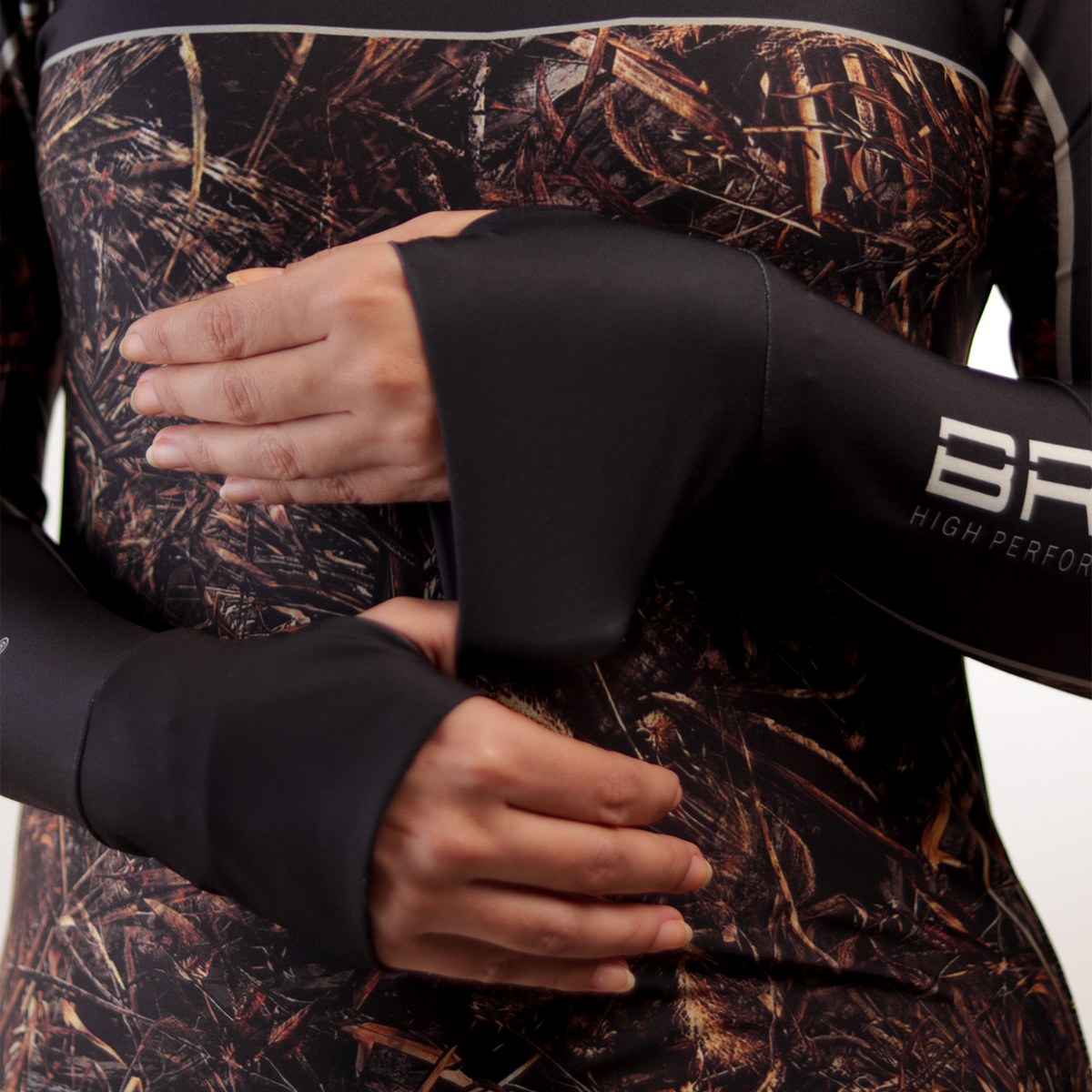 Camisa de Pesca Feminina Brk com Capuz Hybrid No Bait No Fishing com Proteção Solar UV50+ - Brk Fishing