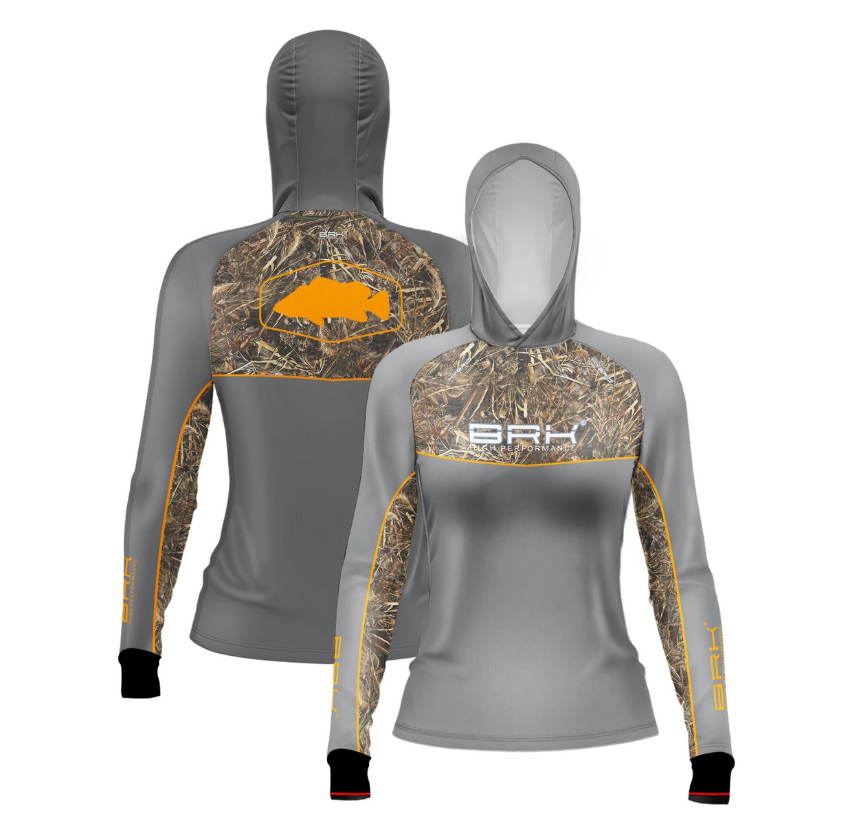 Camisa de Pesca Feminina Brk com Capuz Hybrid Real Tree Fishing com Proteção Solar UV50+ - Brk Fishing