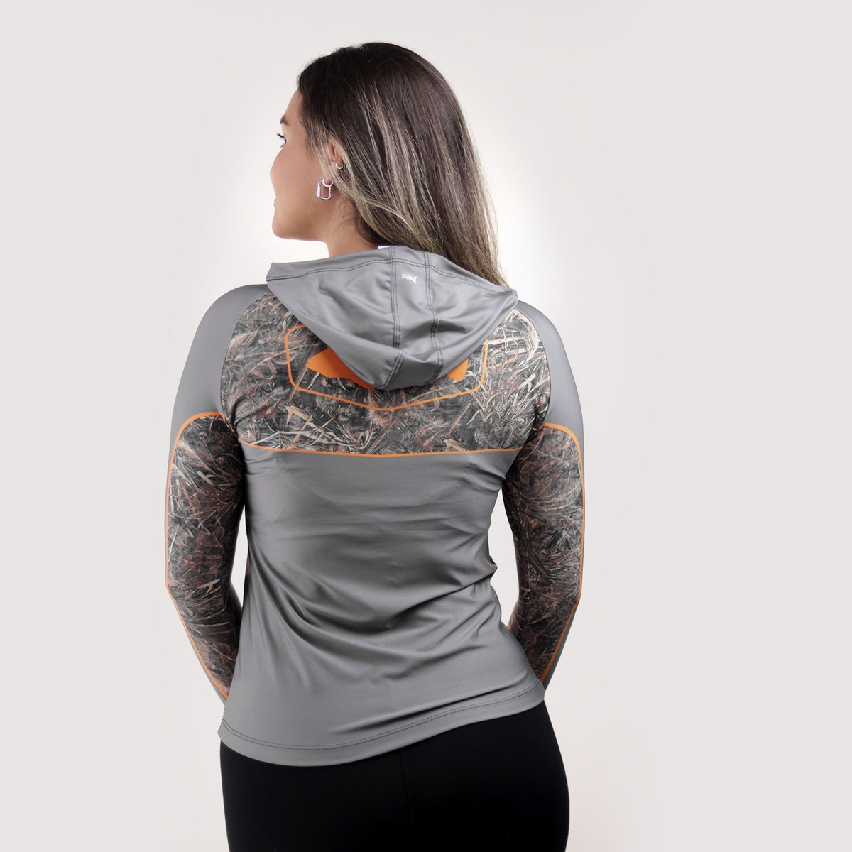 Camisa de Pesca Feminina Brk com Capuz Hybrid Real Tree Fishing com Proteção Solar UV50+ - Brk Fishing