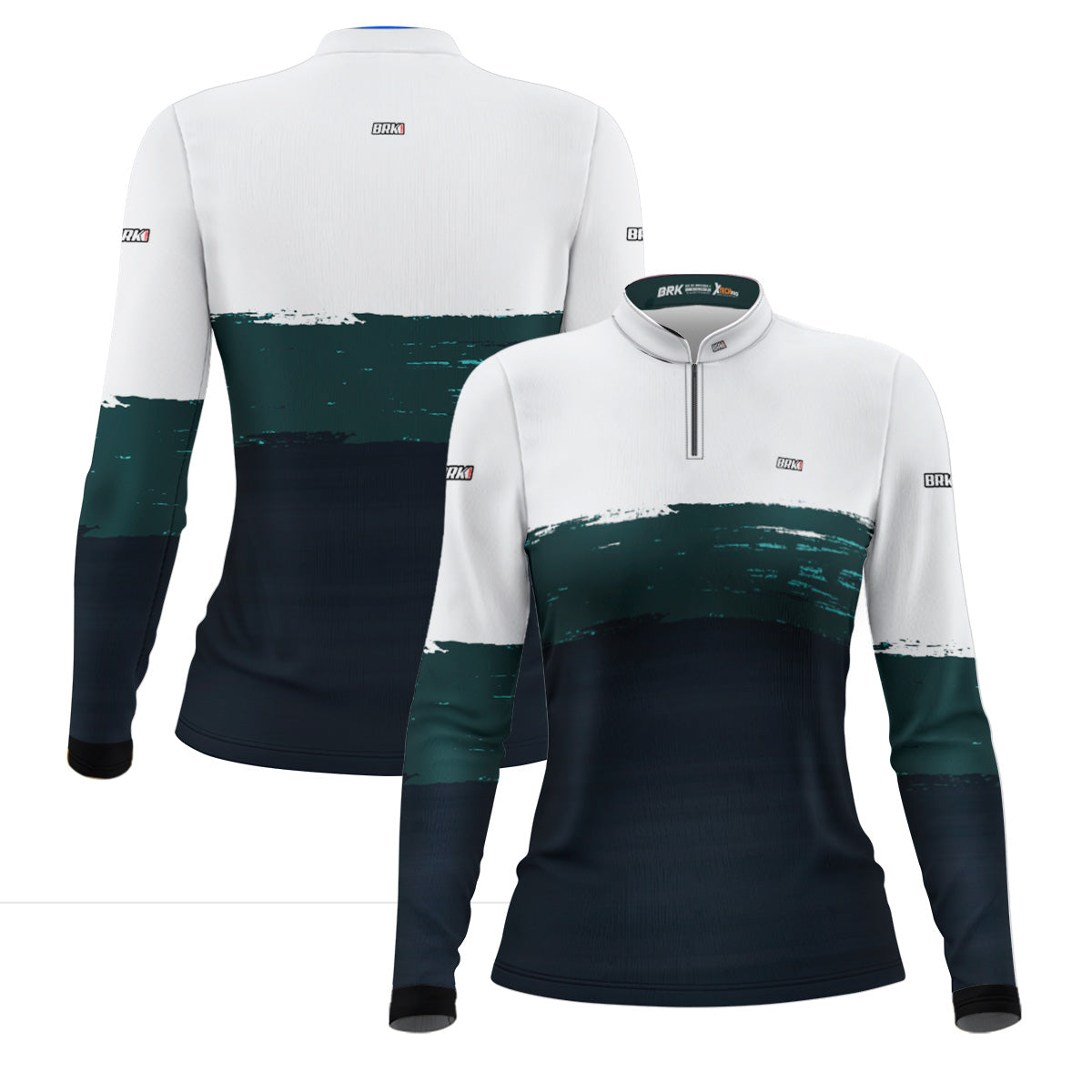 Camisa de Pesca Feminina Brk Grounge White com Proteção Solar UV50+ - Brk Fishing