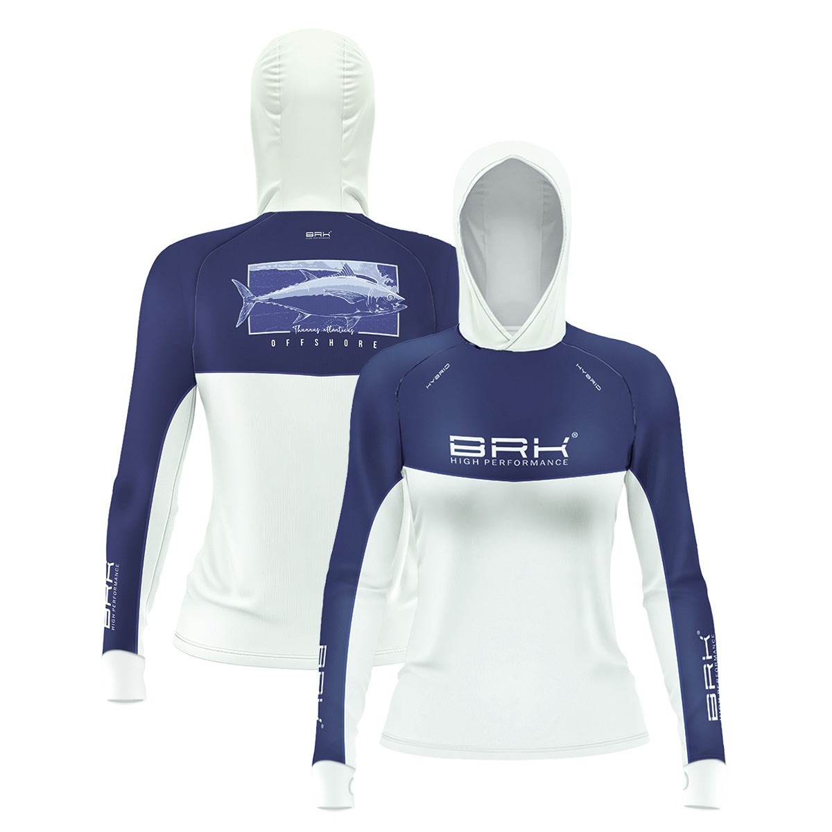 Camisa de Pesca Feminina Brk com Capuz Hybrid Off Shore com Proteção Solar UV50+ - Brk Fishing