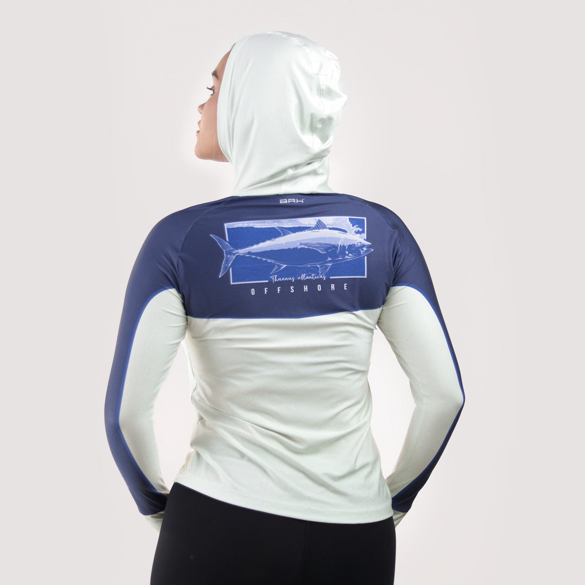 Camisa de Pesca Feminina Brk com Capuz Hybrid Off Shore com Proteção Solar UV50+ - Brk Fishing