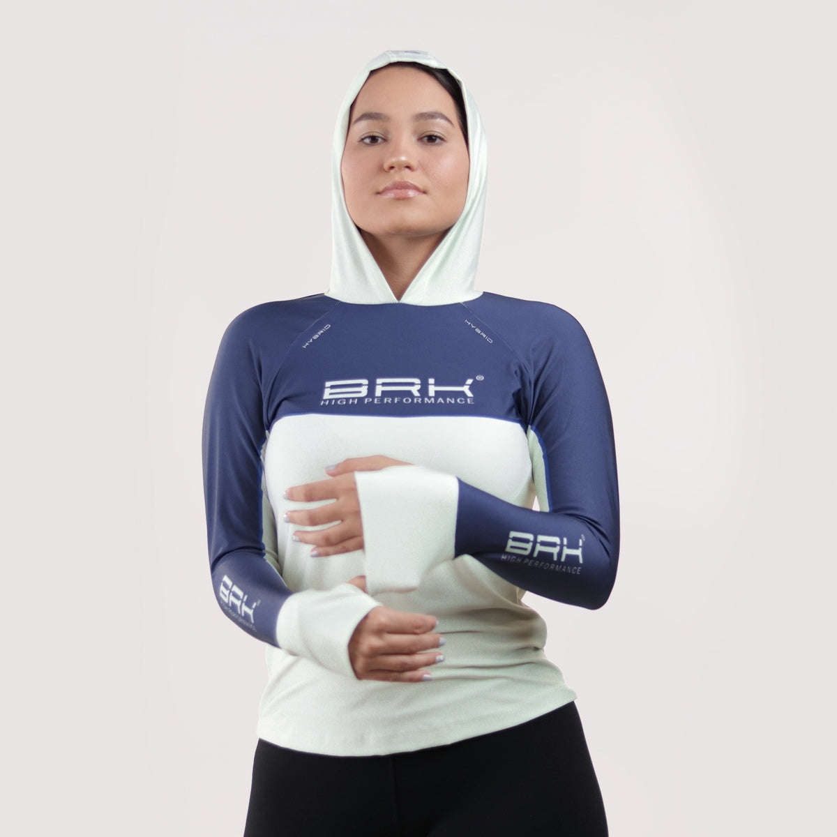 Camisa de Pesca Feminina Brk com Capuz Hybrid Off Shore com Proteção Solar UV50+ - Brk Fishing