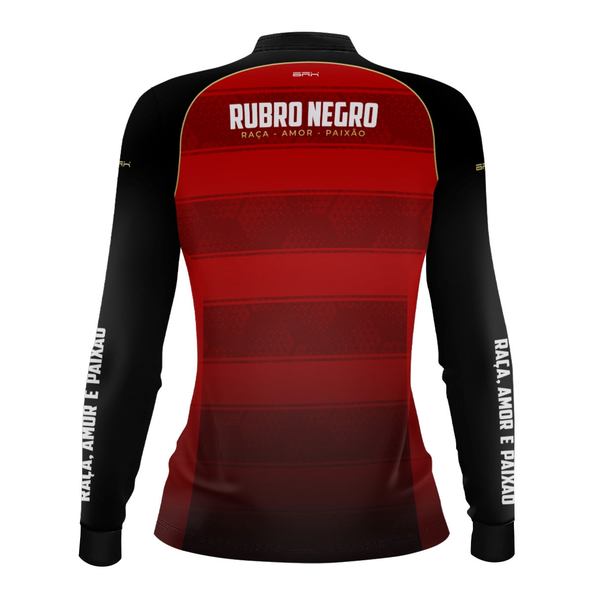 Camisa Feminina Brk Rubro Negro Listras Vermelhas com Proteção UV50 - Brk Fishing