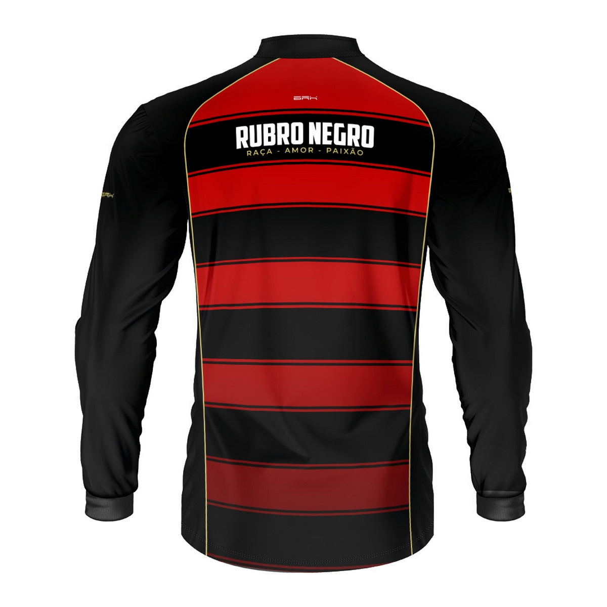 Camisa Brk Rubro Negro Vermelho e Preto com Proteção UV50 - Brk Fishing