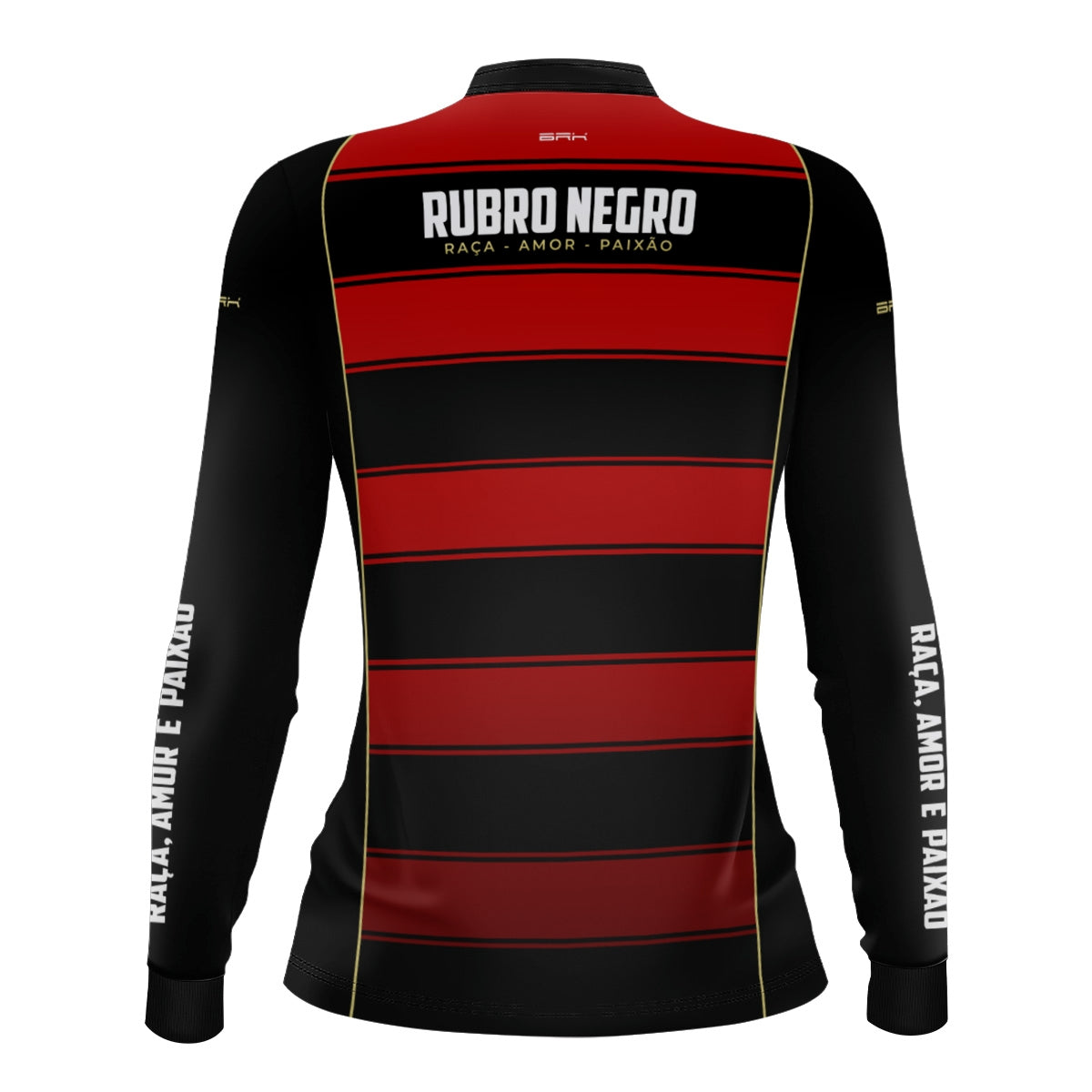 Camisa Feminina Brk Rubro Negro Vermelho e Preto com Proteção UV50 - Brk Fishing