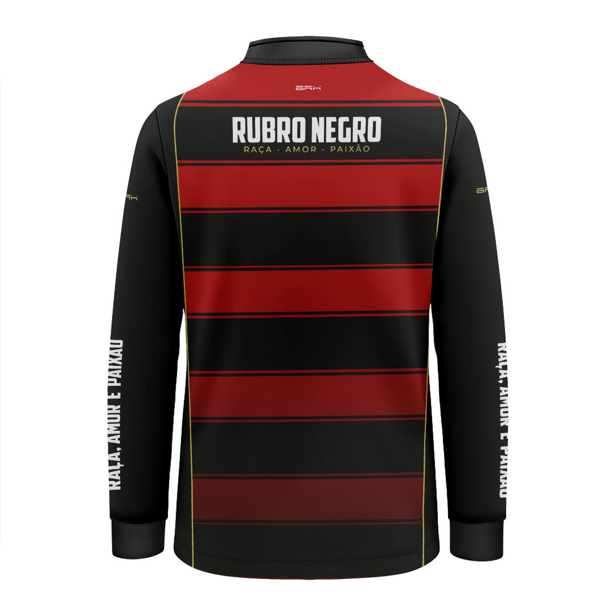 Camisa Infantil Brk Rubro Negro Vermelho e Preto com Proteção UV50 - Brk Fishing