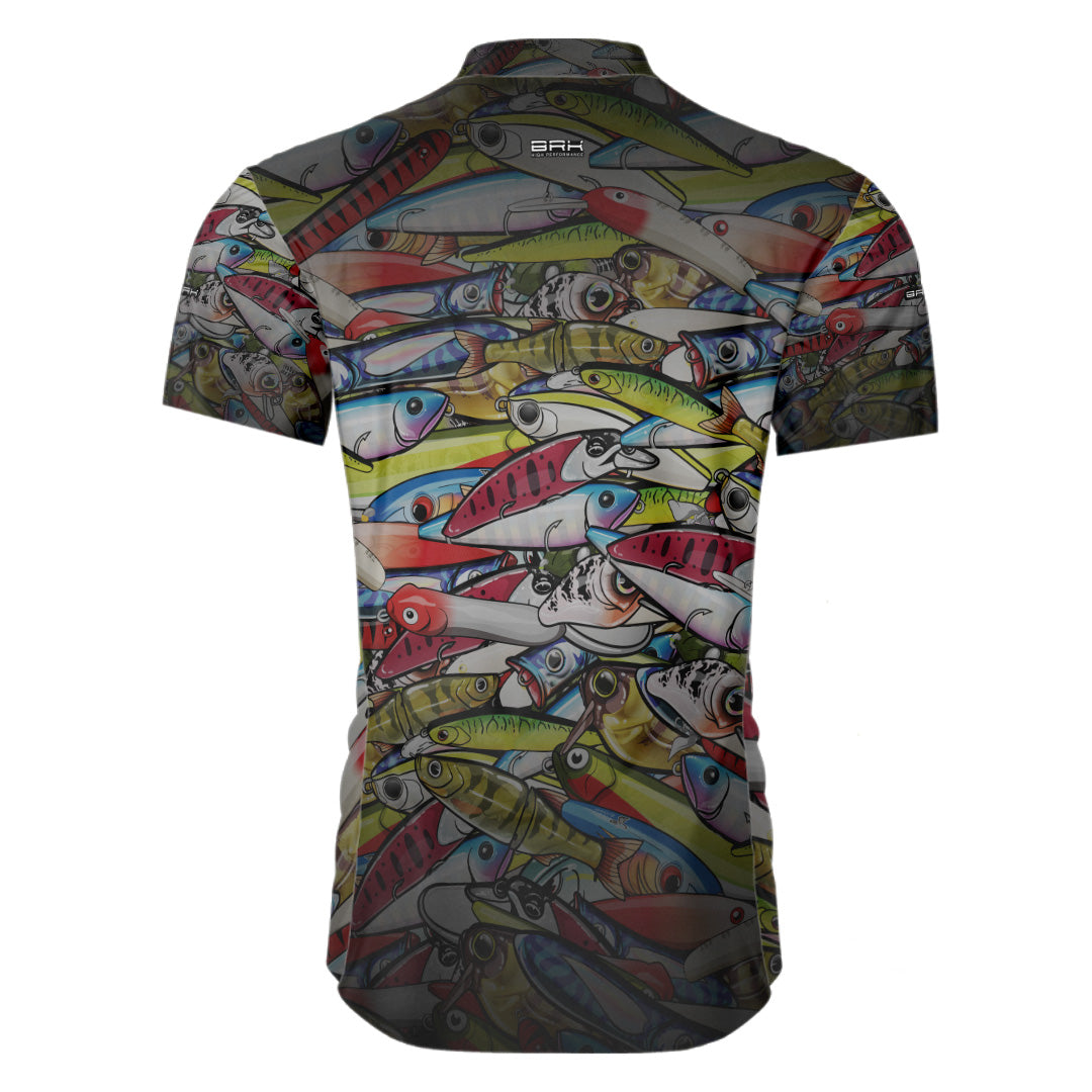 Camiseta de Pesca Brk Iscas Artificiais Coloridas com Proteção Solar UV50+ - Brk Fishing