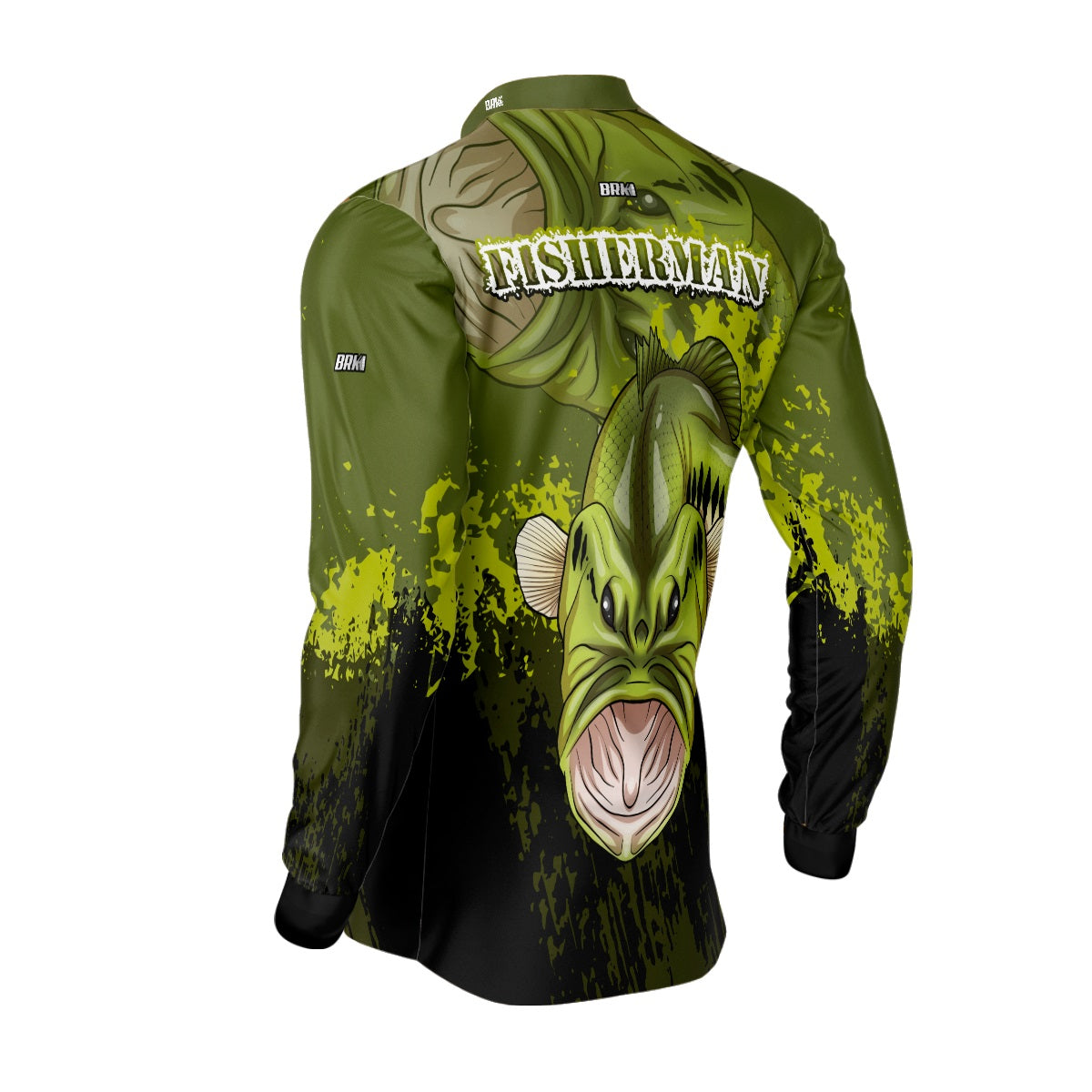Camisa de Pesca Brk Black Bass Verde com Proteção UV50+ - Brk Fishing