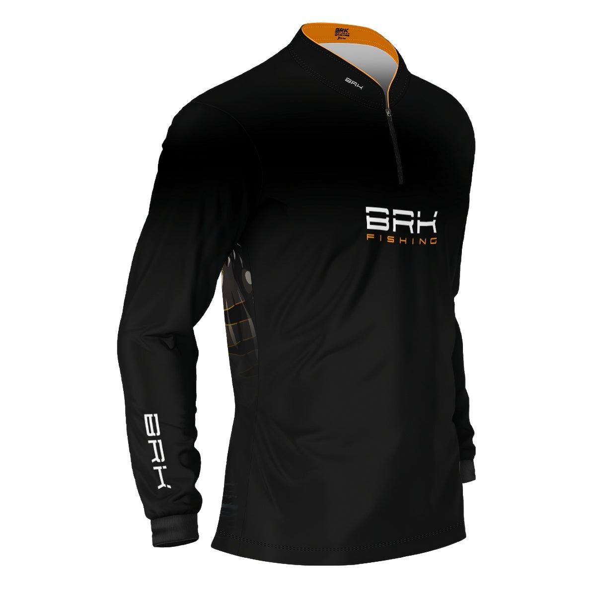 Camisa de Pesca Brk Azul Halloween Abobora e Barco com Proteção UV50 - Brk Fishing