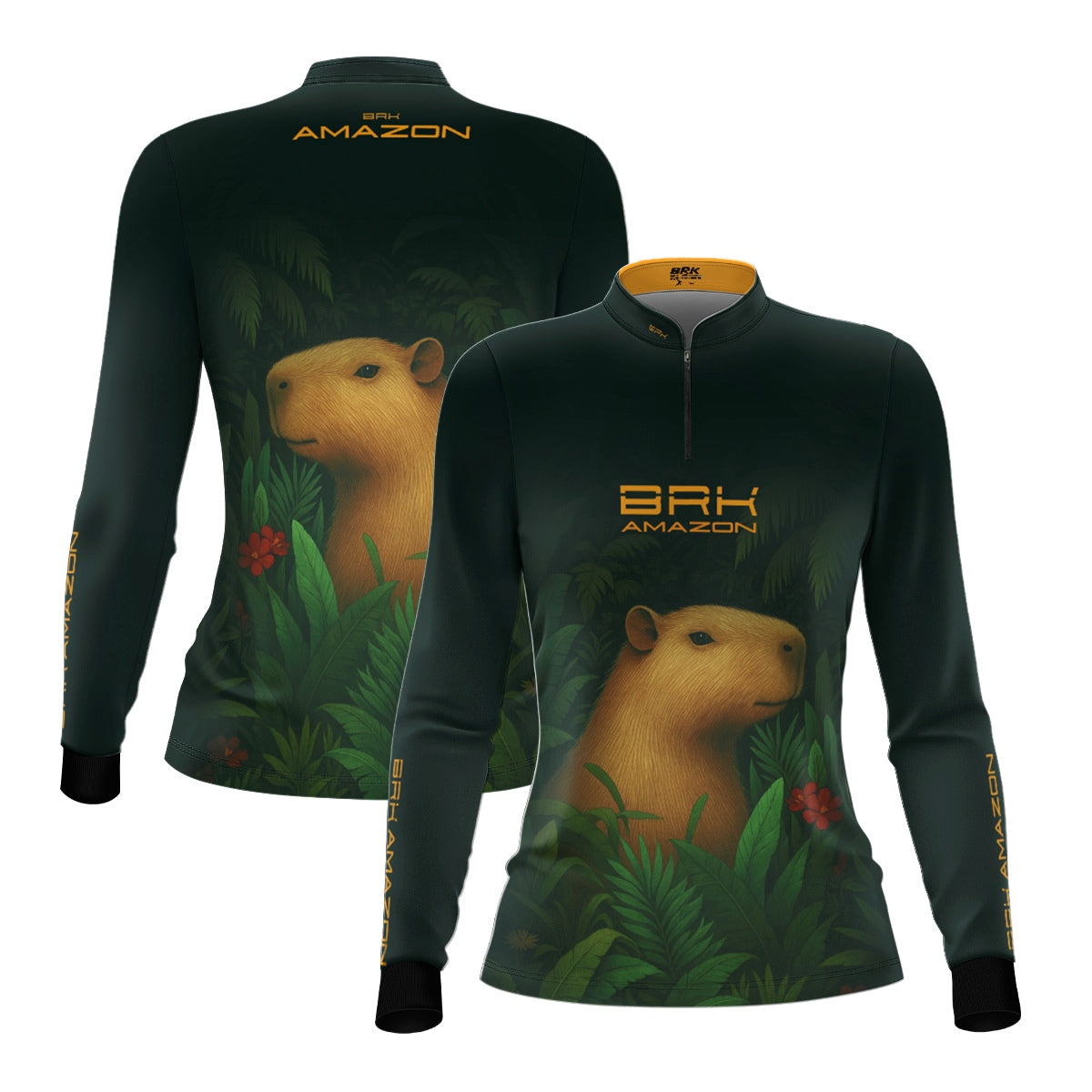 Camisa de Pesca Feminina Brk Amazon Capivara com Proteção UV50 Brk Fishing