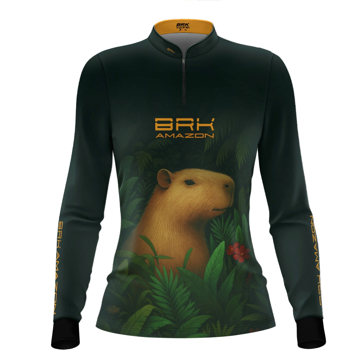 Camisa de Pesca Feminina Brk Amazon Capivara com Proteção UV50 Brk Fishing