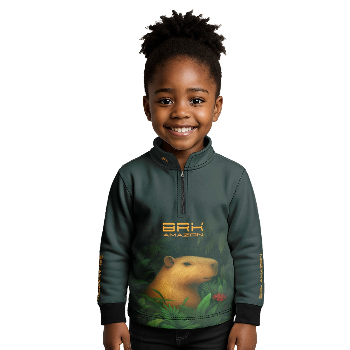Camisa de Pesca Infantil Brk Amazon Capivara com Proteção UV50 - Brk Fishing