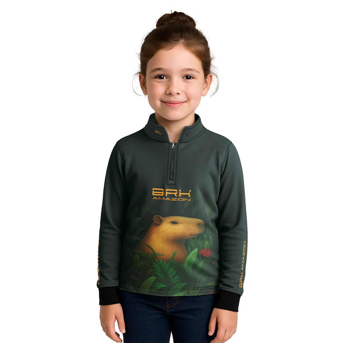 Camisa de Pesca Infantil Brk Amazon Capivara com Proteção UV50 - Brk Fishing