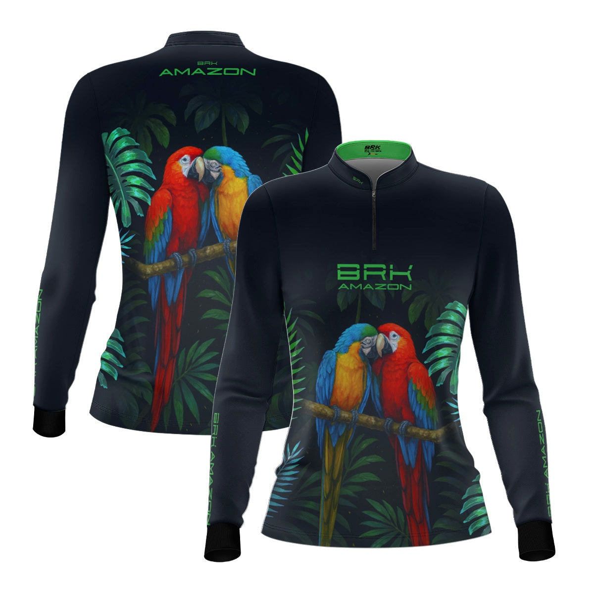 Camisa de Pesca Feminina Brk Amazon Casal de Araras com Proteção UV50 Brk Fishing