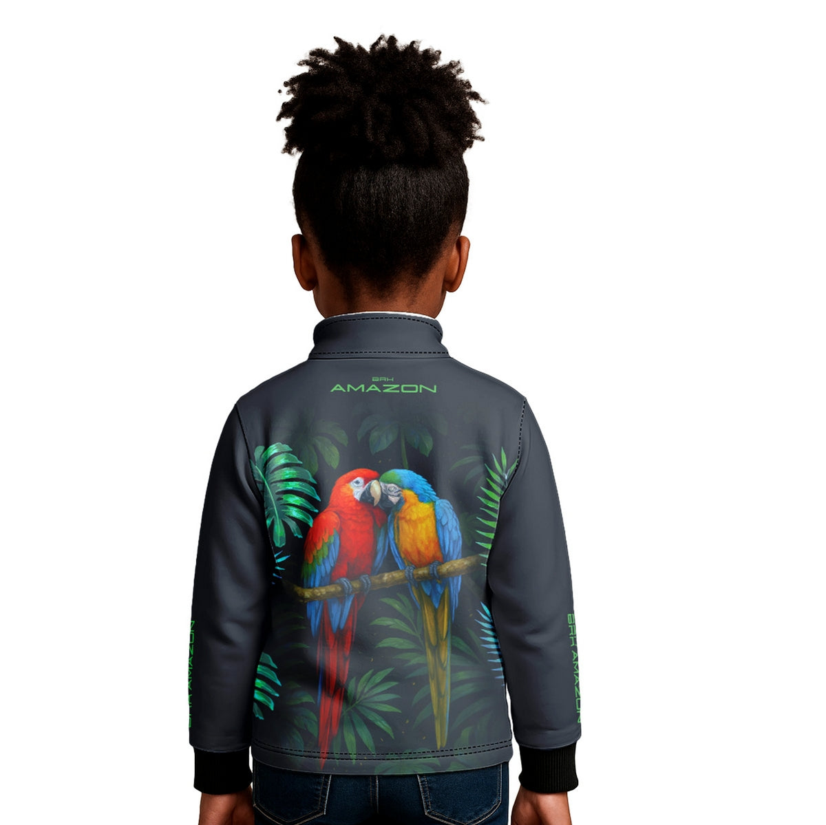 Camisa de Pesca Infantil Brk Amazon Casal de Araras com Proteção UV50 - Brk Fishing