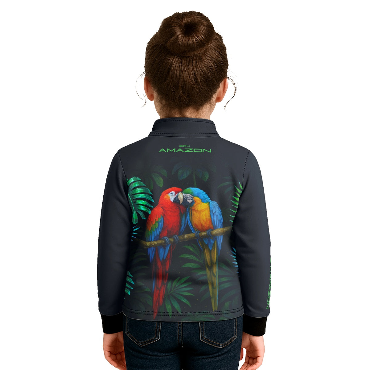 Camisa de Pesca Infantil Brk Amazon Casal de Araras com Proteção UV50 - Brk Fishing