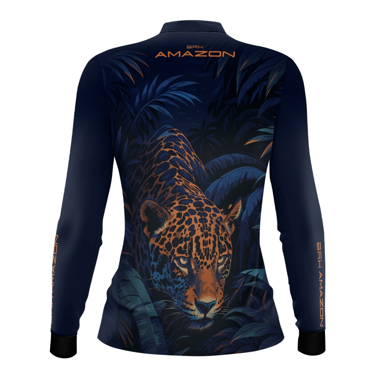 Camisa de Pesca Feminina Brk Amazon Onça Azul com Proteção UV50