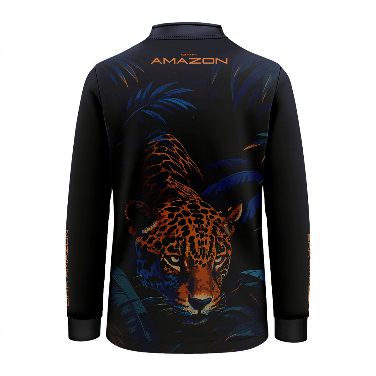 Camisa de Pesca Infantil Brk Amazon Onça Azul com Proteção UV50 - Brk Fishing