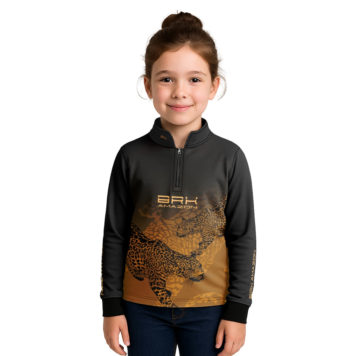 Camisa de Pesca Infantil Brk Amazon Onça com Proteção UV50 - Brk Fishing