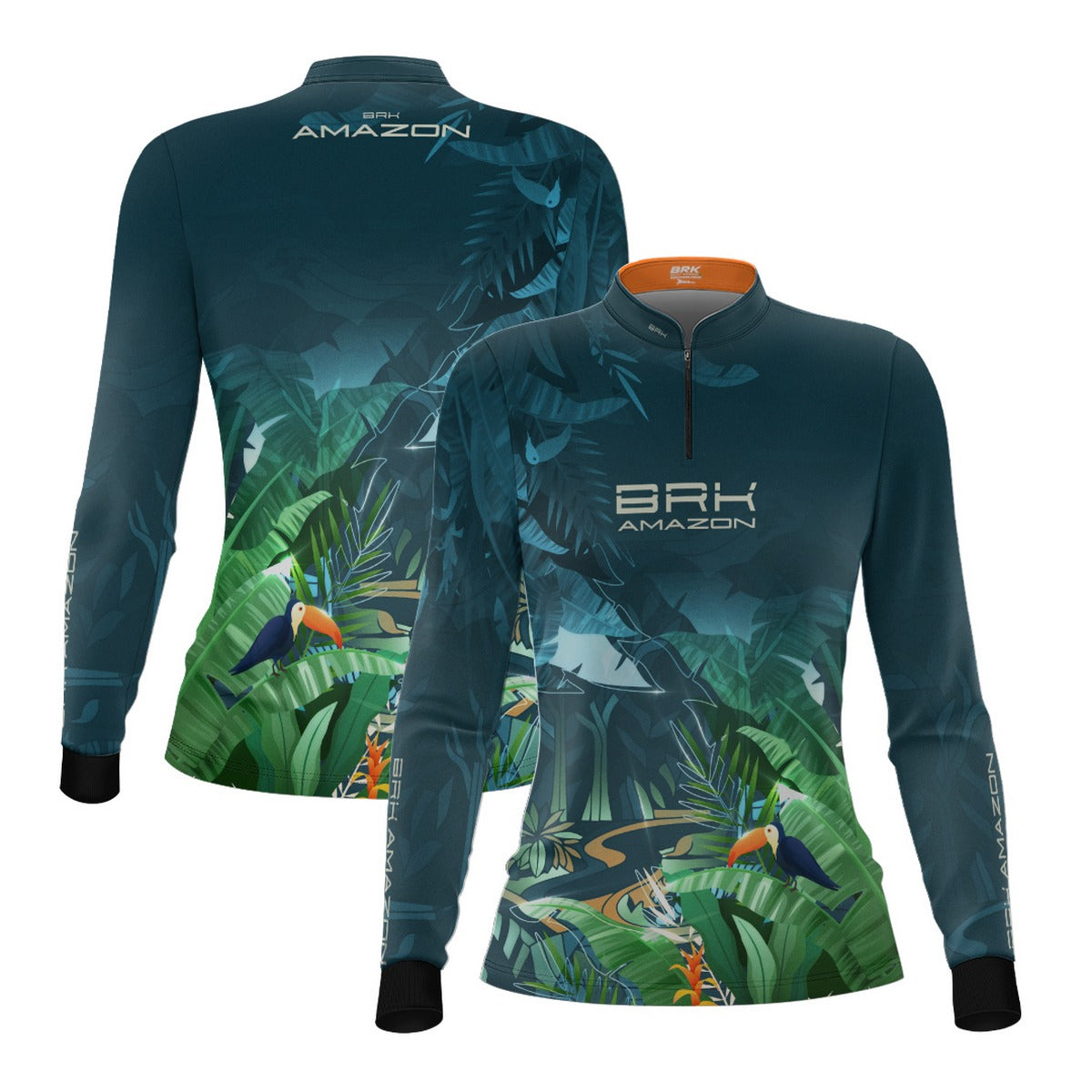 Camisa de Pesca Feminina Brk Amazon Fauna e Flora com Proteção UV50 Brk Fishing
