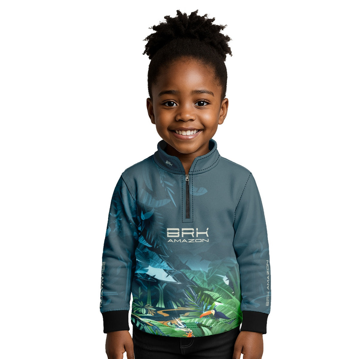 Camisa de Pesca Infantil Brk Amazon Fauna e Flora com Proteção UV50 - Brk Fishing
