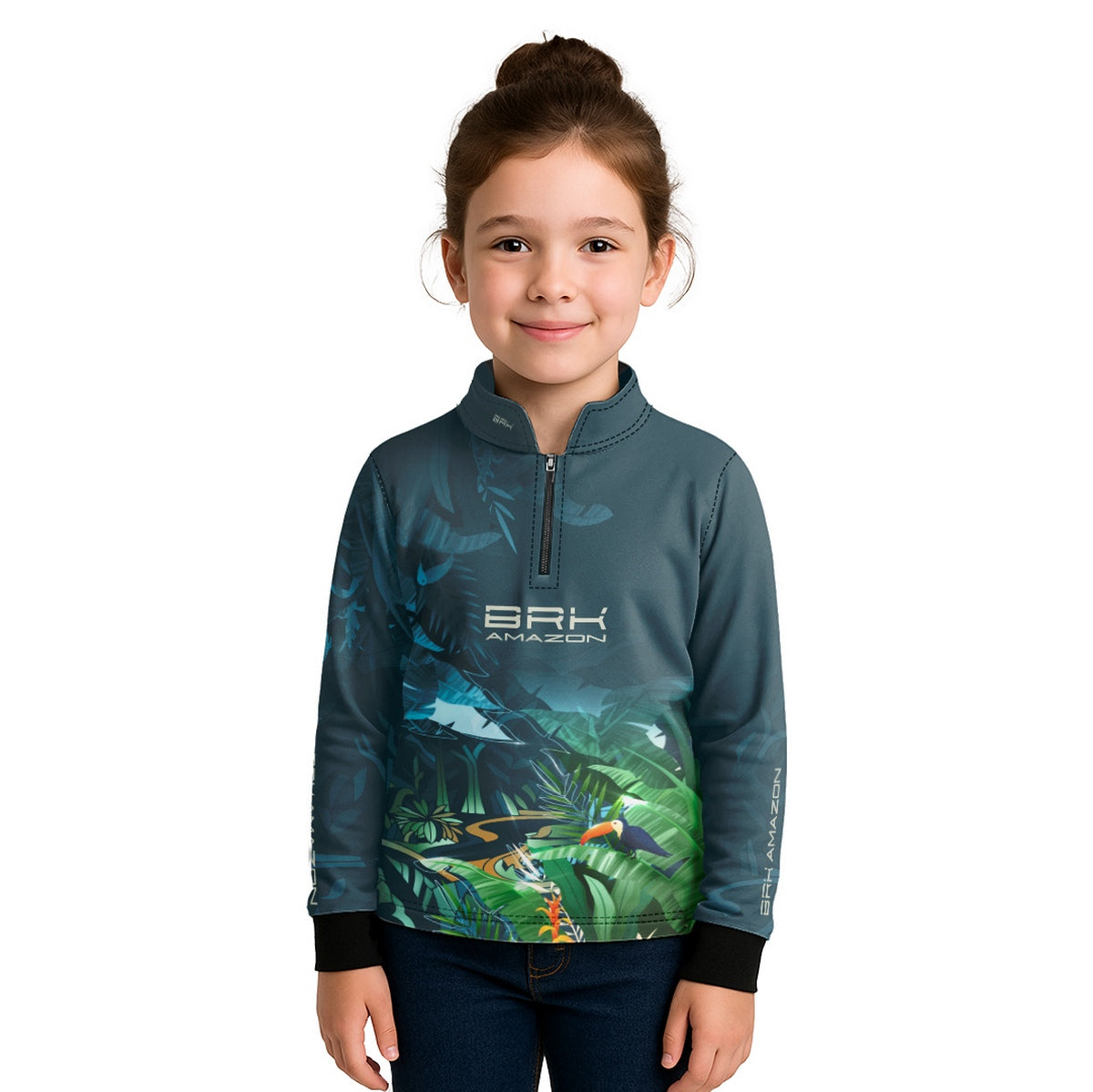 Camisa de Pesca Infantil Brk Amazon Fauna e Flora com Proteção UV50 - Brk Fishing