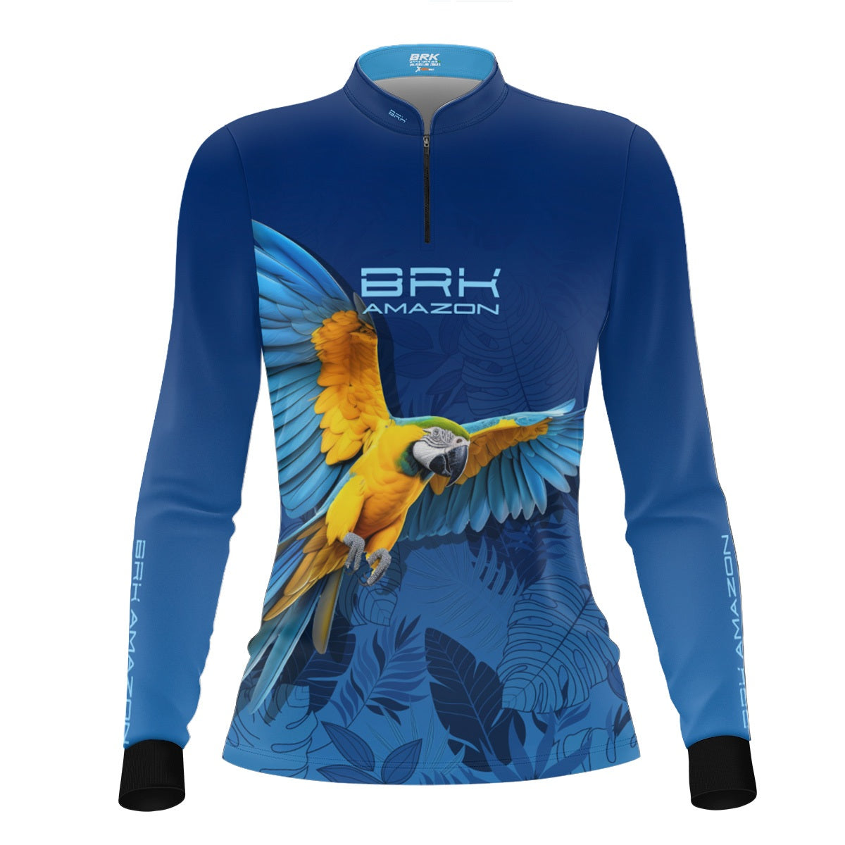 Camisa de Pesca Feminina Brk Amazon Arara Azul com Proteção UV50