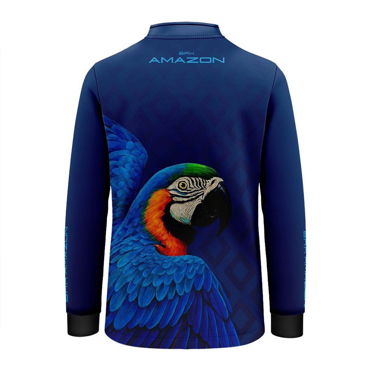 Camisa de Pesca Infantil Brk Amazon Arara Azul com Proteção UV50 - Brk Fishing