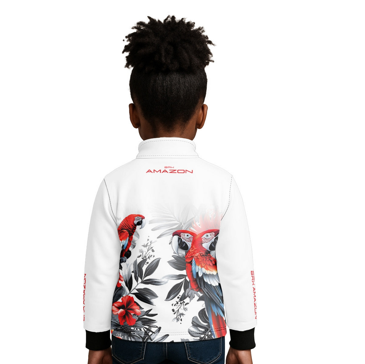 Camisa de Pesca Infantil Brk Amazon Arara Vermelha com Proteção UV50 - Brk Fishing