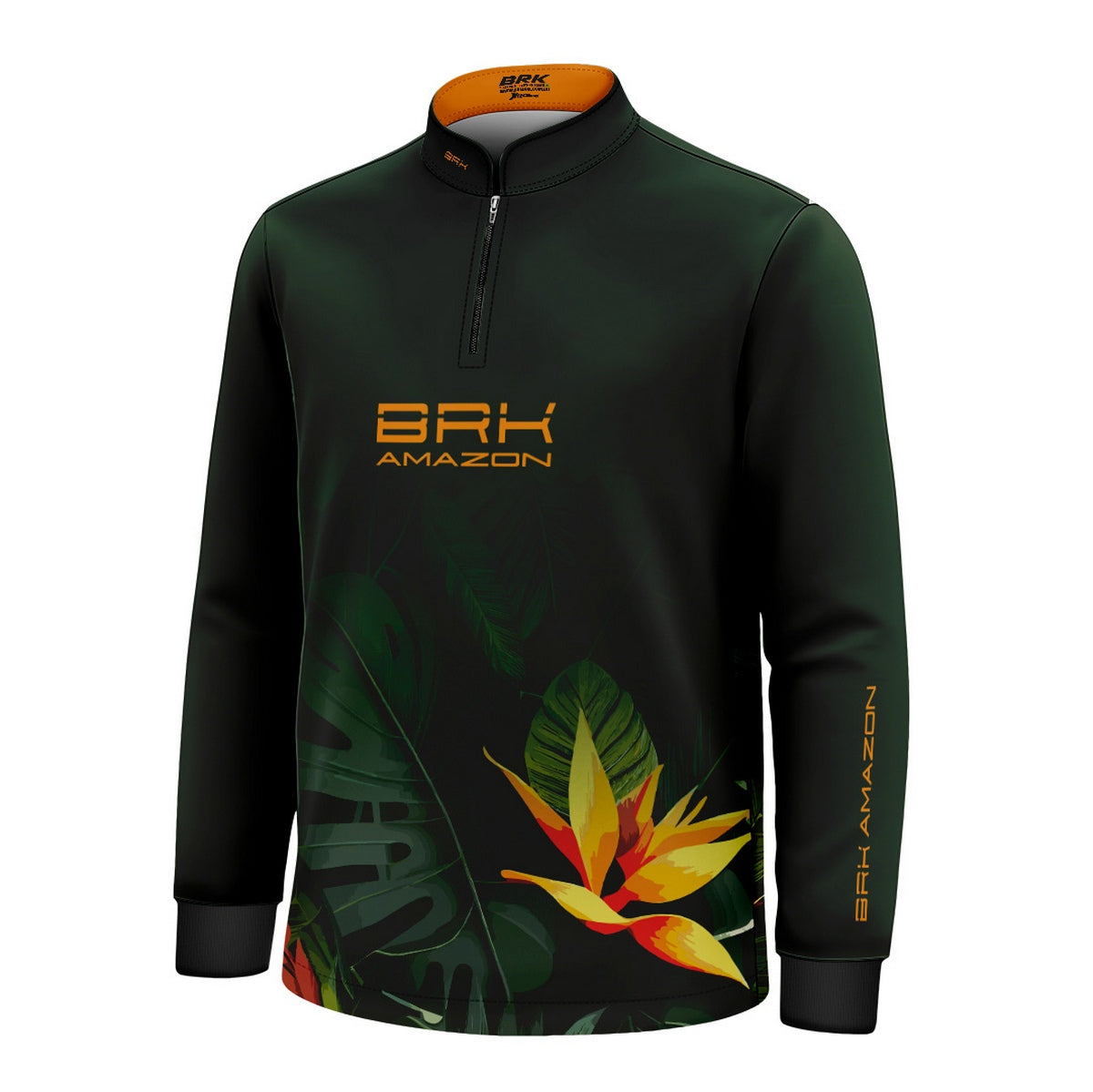 Camisa de Pesca Infantil Brk Amazon Verde Folhagem com Proteção UV50 - Brk Fishing