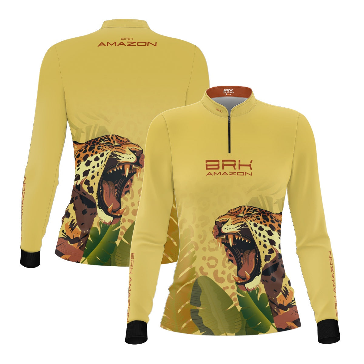 Camisa de Pesca Feminina Brk Amazon Onça com Proteção UV50 Brk Fishing