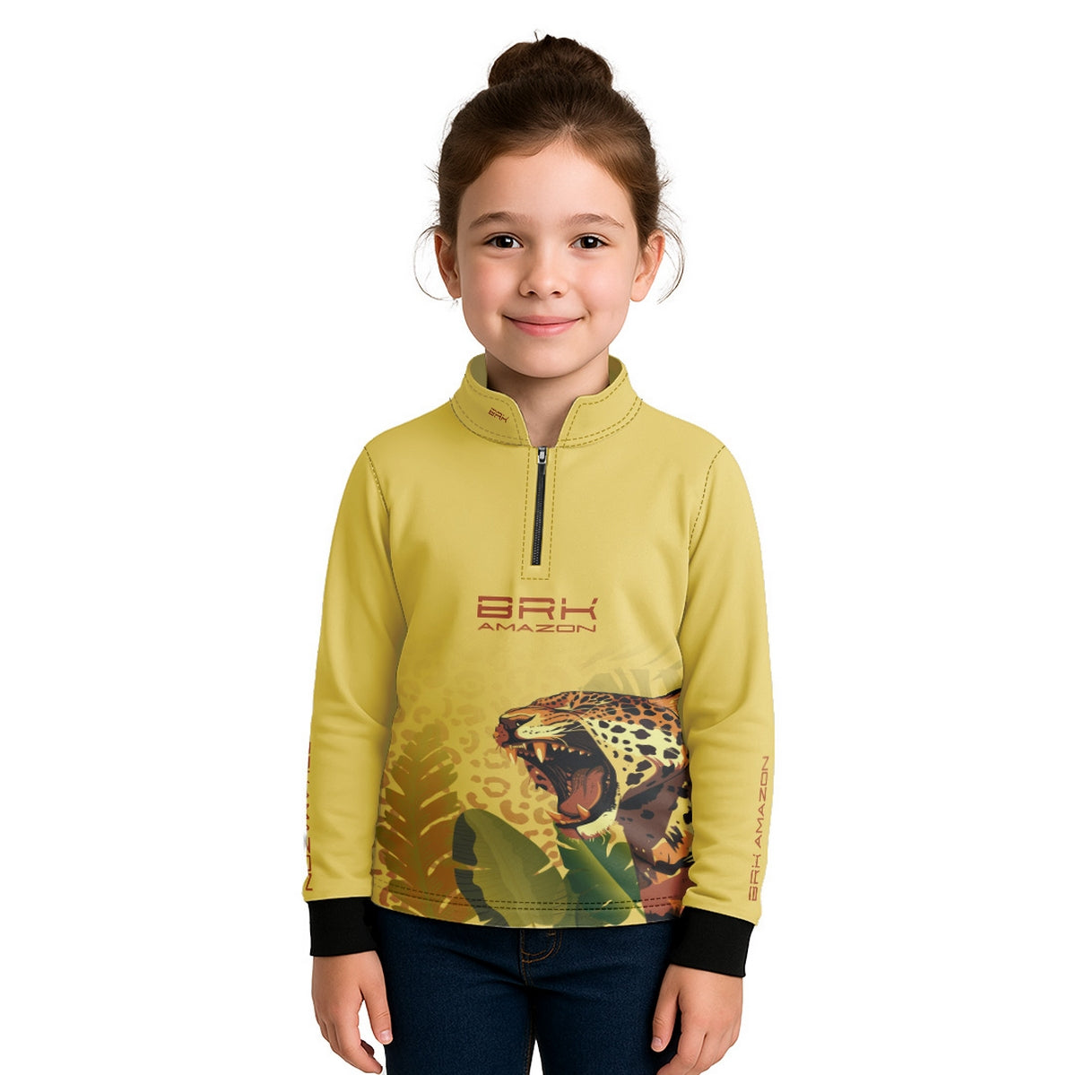 Camisa de Pesca Infantil Brk Amazon Onça com Proteção UV50 - Brk Fishing