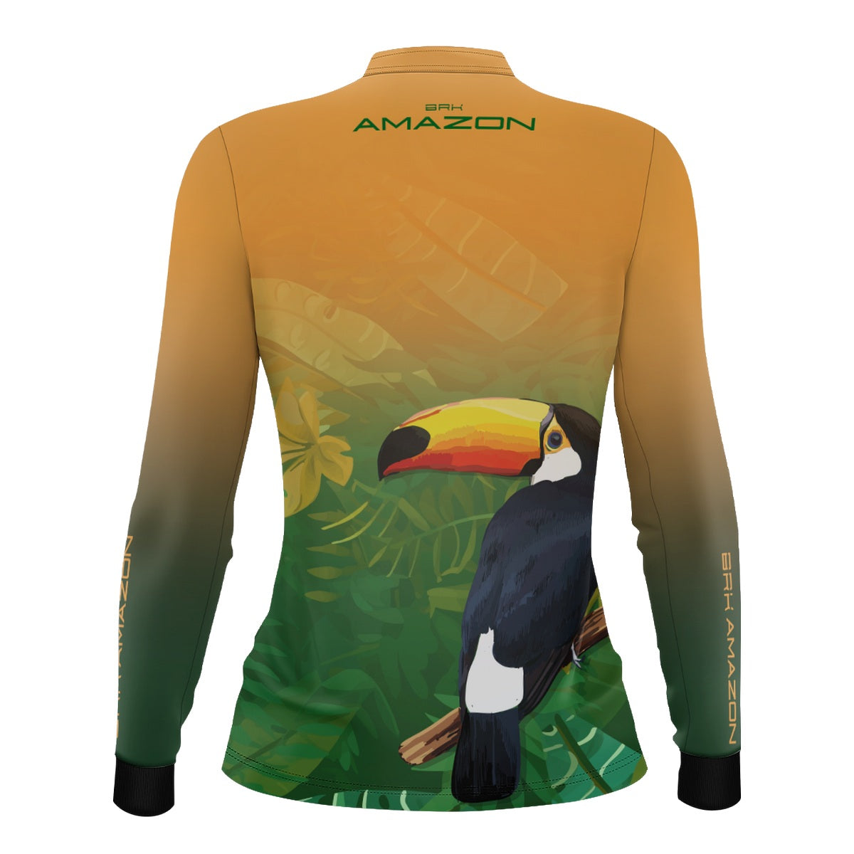 Camisa de Pesca Feminina Brk Amazon Tucano Floral com Proteção UV50 Brk Fishing