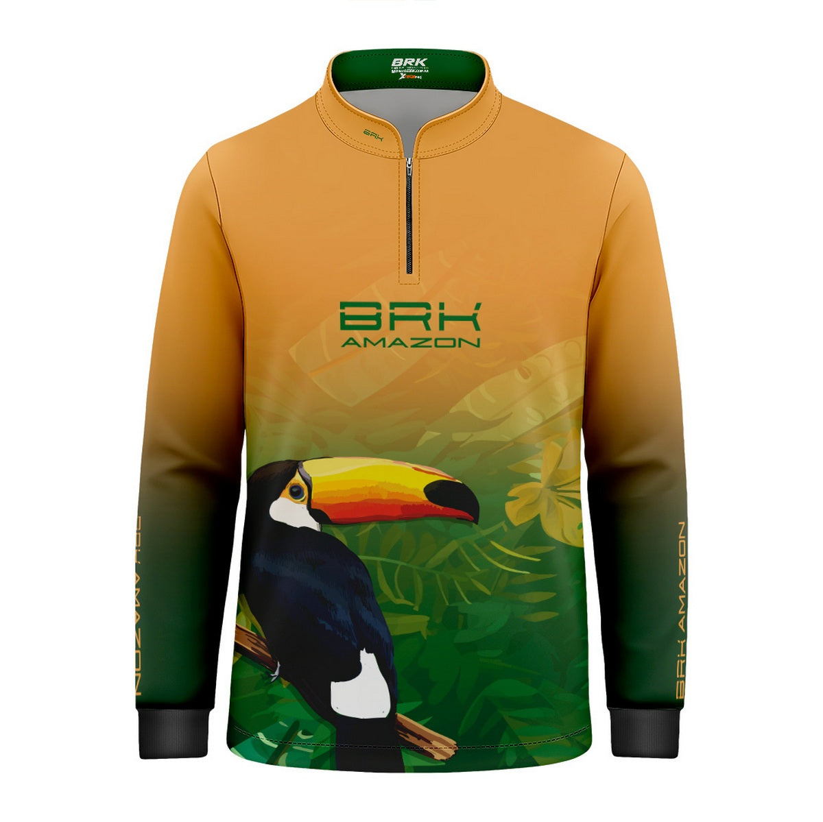 Camisa de Pesca Infantil Brk Amazon Tucano Floral com Proteção UV50 - Brk Fishing